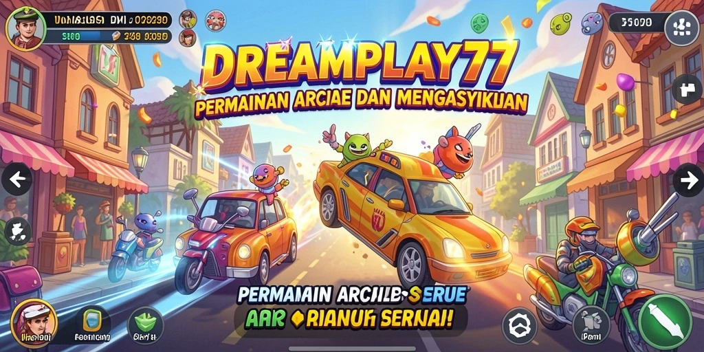 Tampilan gameplay seru DREAMPLAY77 dengan aksi arcade yang menegangkan.