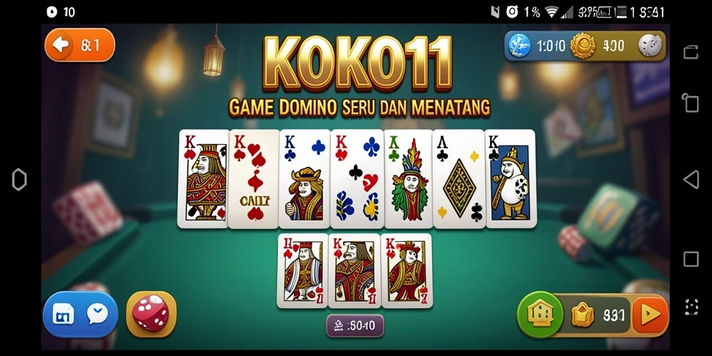 Tampilan seru permainan Domino KOKO11 yang menantang.