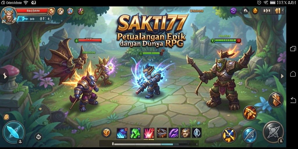 Tampilan menarik dari gameplay SAKTI77 yang rintangan dan pertarungan.