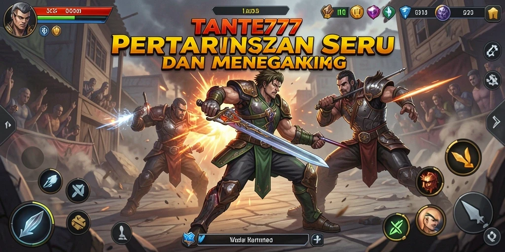 Screenshot gameplay TANTE777 menampilkan aksi pertarungan yang mendebarkan.